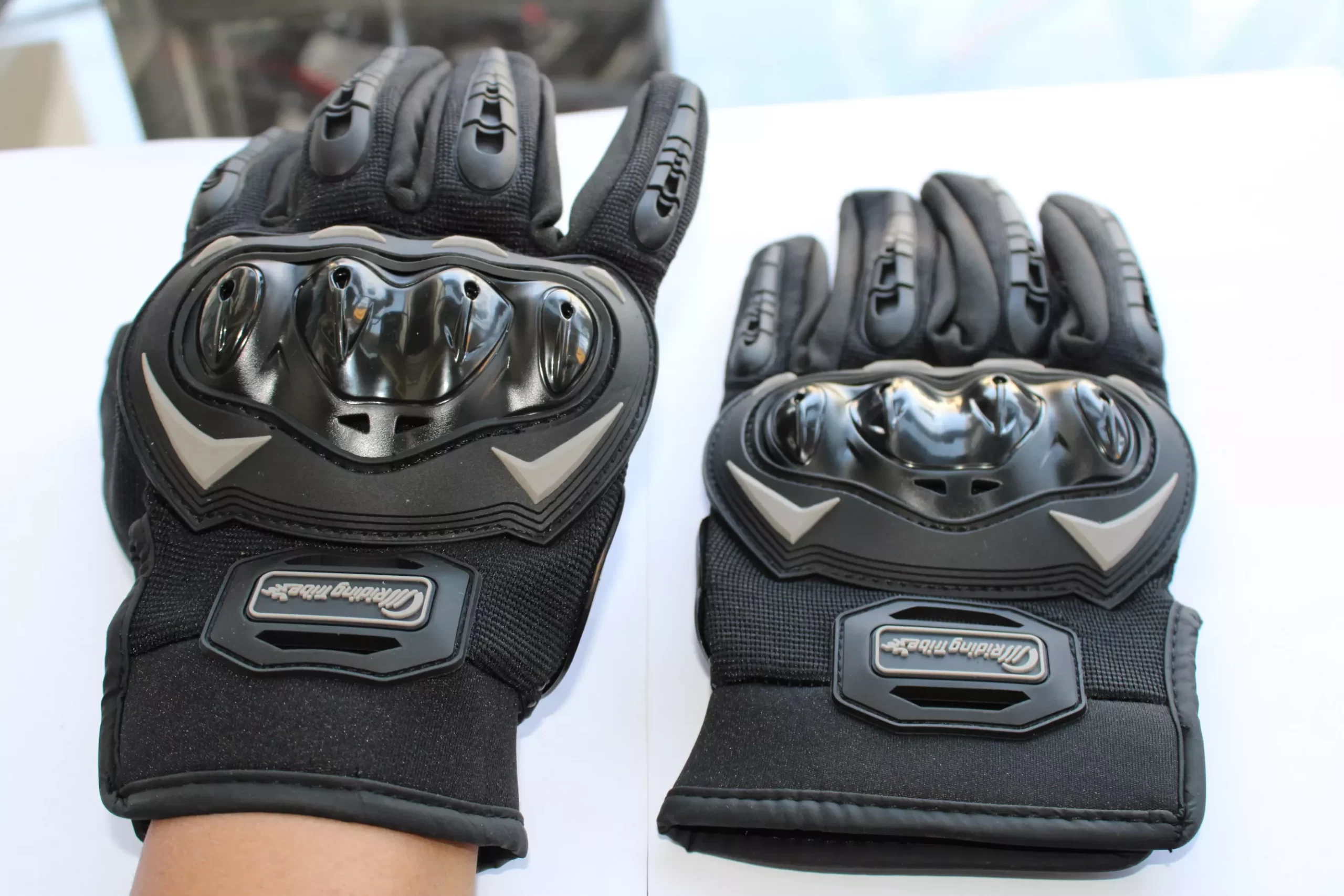 Guante Coffee Negro Largo (3) Guantes Ciclismo Motociclismo Talla L Reforzado Negro - Imagen 1